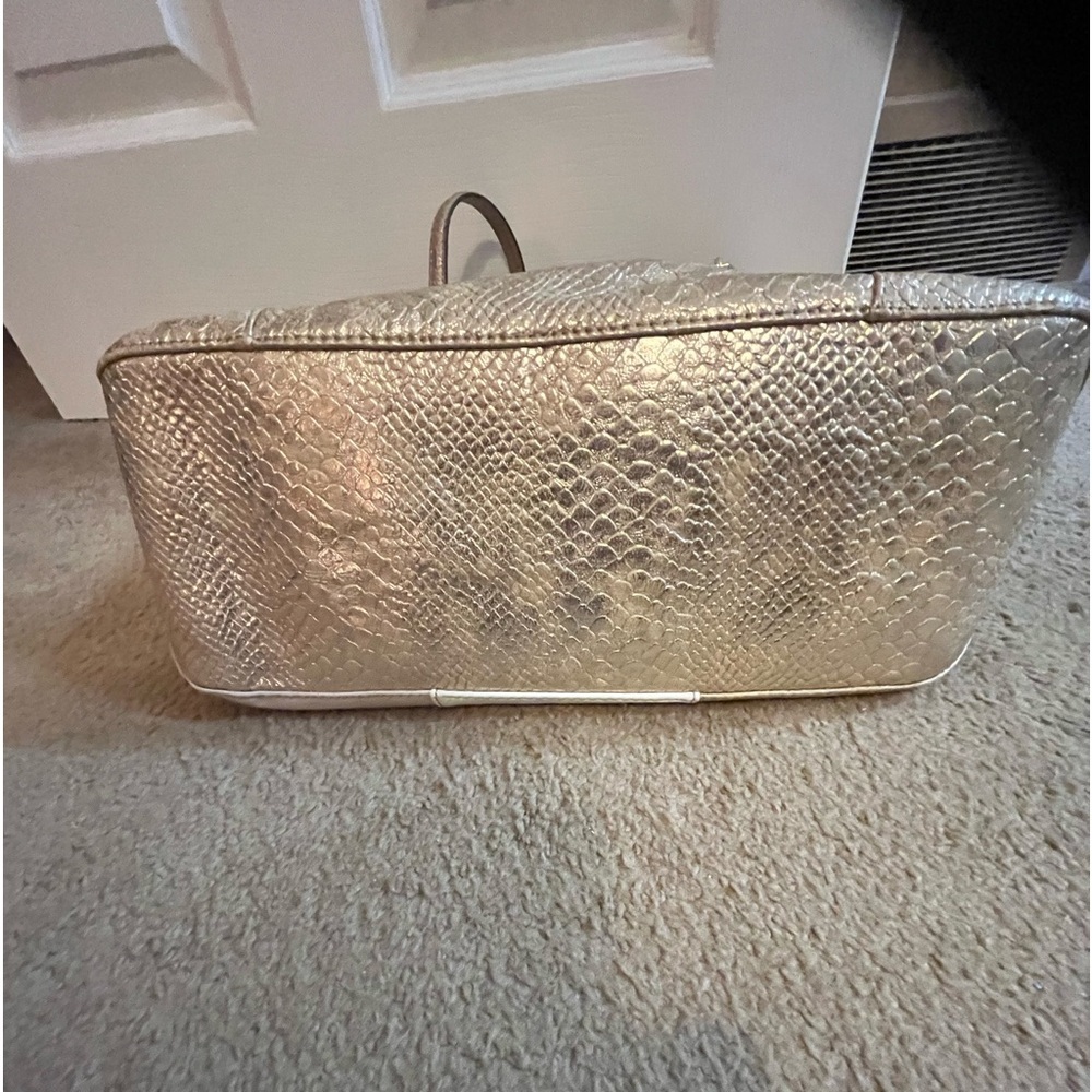 Anne Klein faux snakeskin large tote shoulder bag - Picture 7 of 7